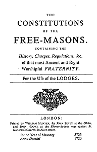 Одно из первых изданий Конституции Андерсона
